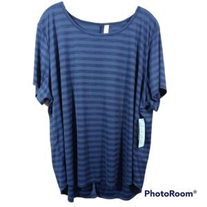 Ideology Performance Indigo Sea Striped Tee WT3